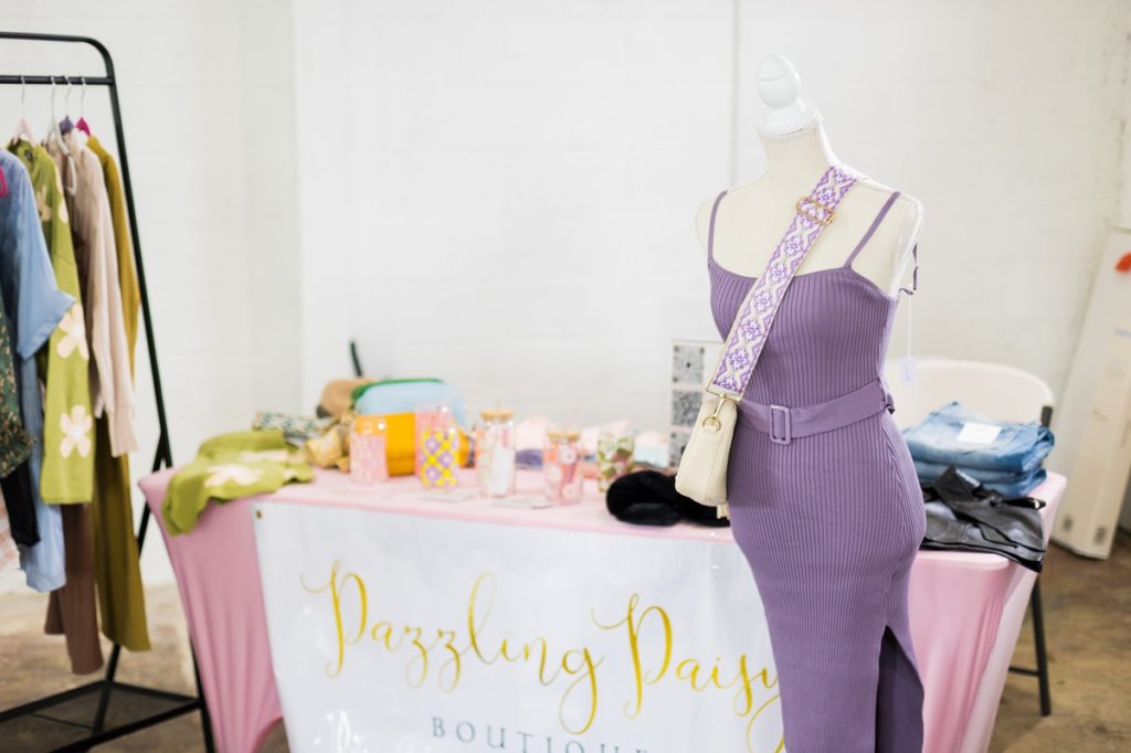 Table setup by Dazzling Daisy boutique at The Berlin Grand Opening.