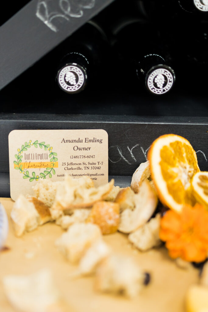Detail photo of Tutti Frutti Charcuterie board.